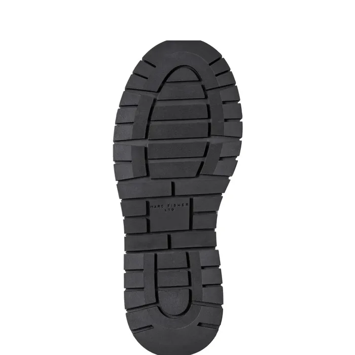 Women Bermida Lug Sole Bootie Black Leather Marc Fisher Boots and Booties