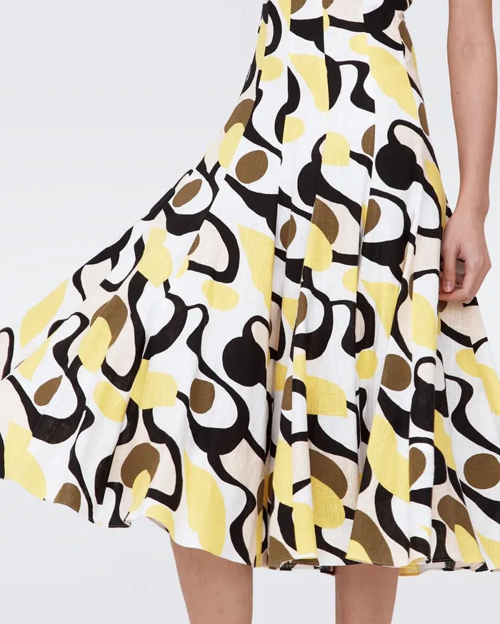 Women Beth Dress Mirage Yellow DVF Dresses