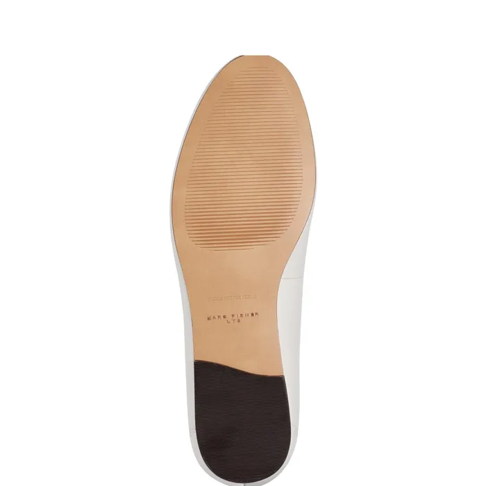 Women Bleek Loafer Ivory Leather Marc Fisher Loafers and Flats