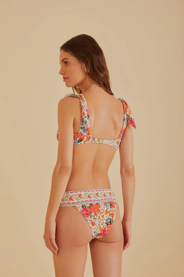 Women Bloom Garden Underwire Bikini Top Bloom Garden Offwhite FARM Rio Bikinis