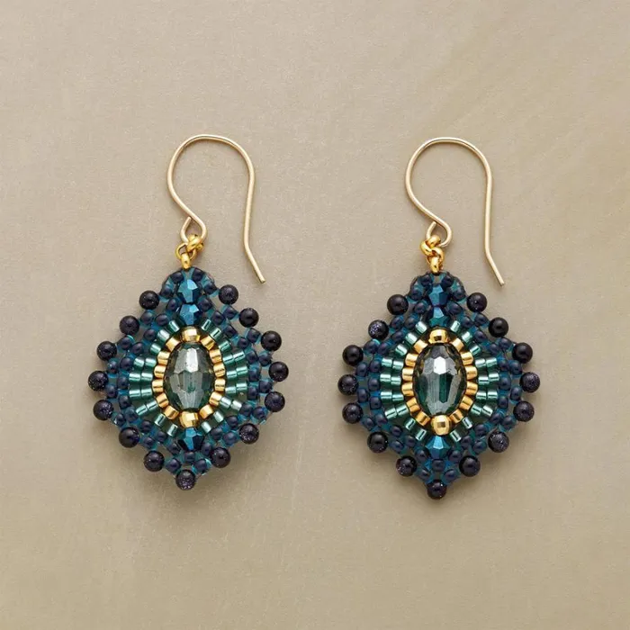 Women Blue Plume Earrings Sundance Catalog Earrings