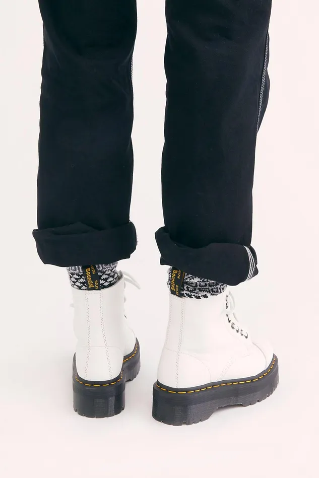 Women Boots Free People Dr Martens Sinclair Zip Front Boots White