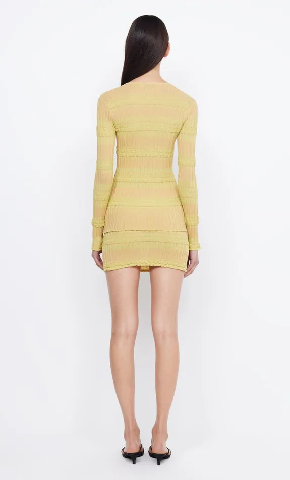 Women Bottoms Bec Bridge SCRUNCHIE KNIT MINI SKIRT Spliced Citron