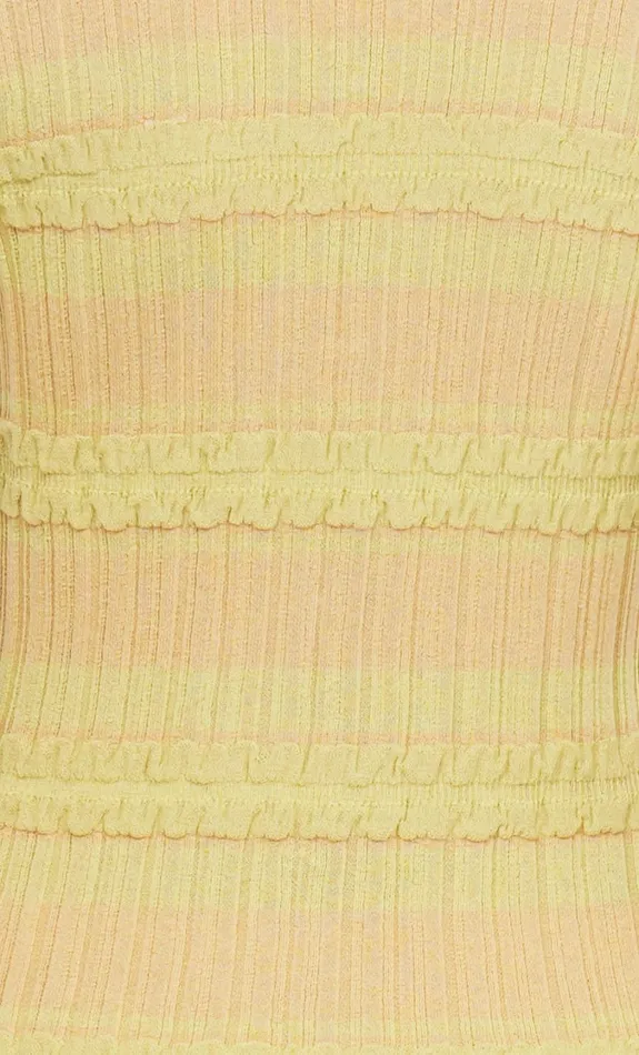 Women Bottoms Bec Bridge SCRUNCHIE KNIT MINI SKIRT Spliced Citron