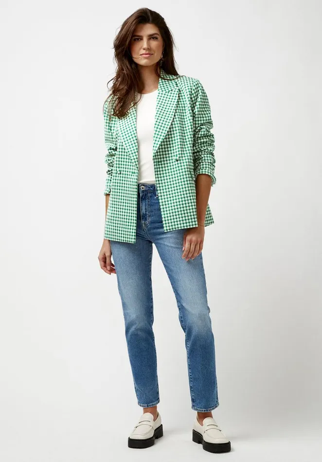 Women Boxy Bryce Blazer Verdant Green Buffalo David Bitton Jackets