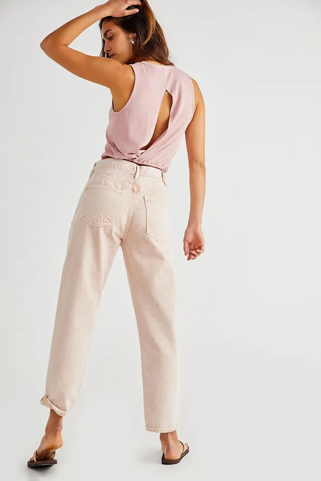 Women Boyfriend Jeans Free People Citizens Of Humanity Marlee Relaxed Taper Jeans Cactus Bloom