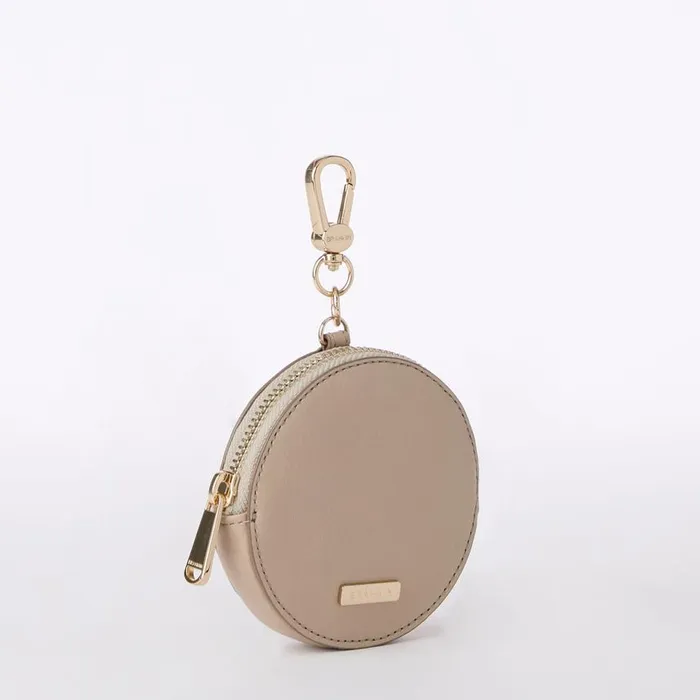 Women Brahmin Clip Ons and Keychains Circle Coin Purse Brindle Moonstone