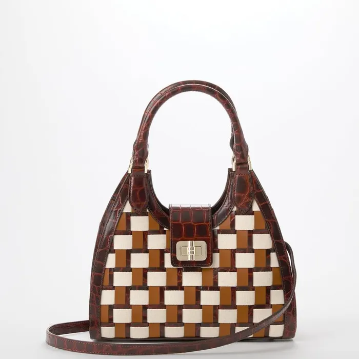 Women Brahmin Satchels Adrian Pecan Edgewater