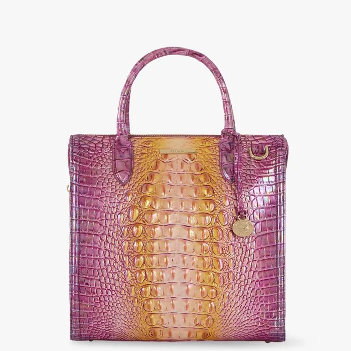 Women Brahmin Satchels Caroline Grapefruit Ombre Melbourne