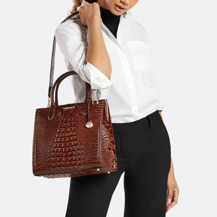 Women Brahmin Satchels Caroline Grapefruit Ombre Melbourne