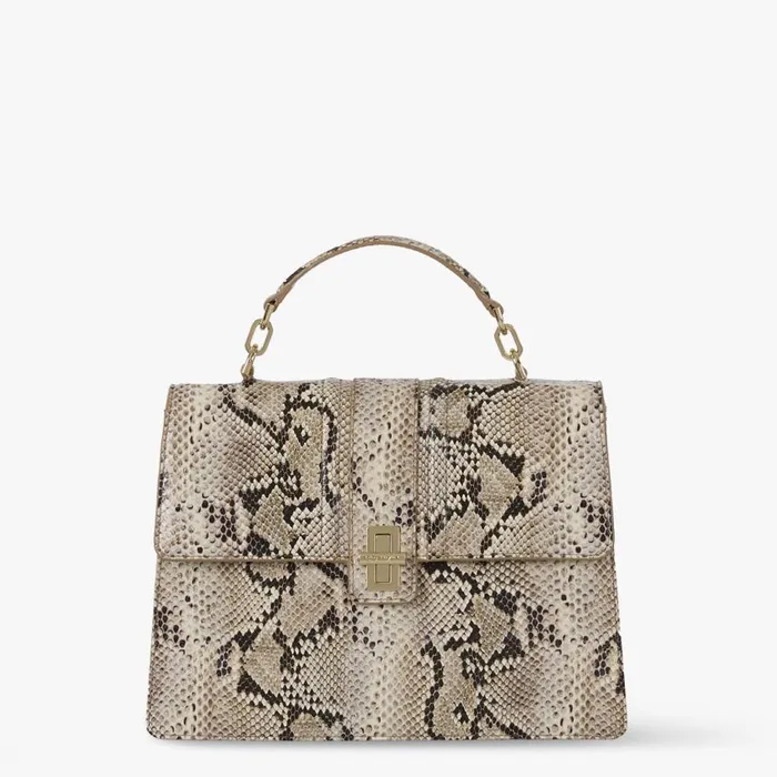 Women Brahmin Satchels Hallie Beige Sandcastle