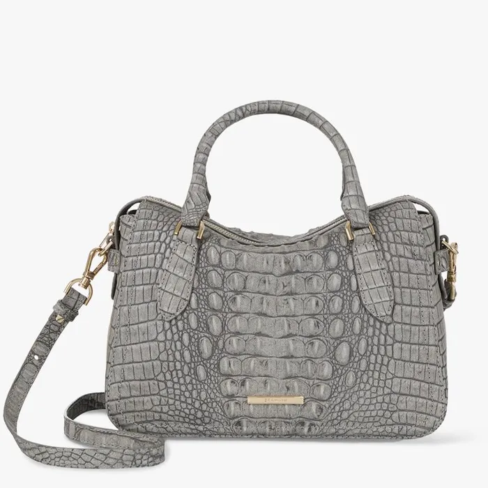 Women Brahmin Satchels Micaela Fairest Grey Tetra