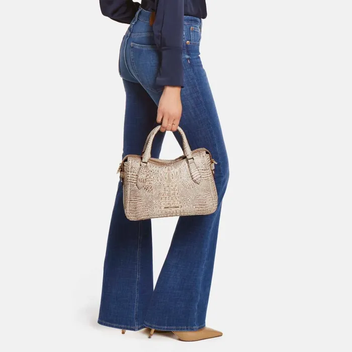 Women Brahmin Satchels Micaela Fairest Grey Tetra