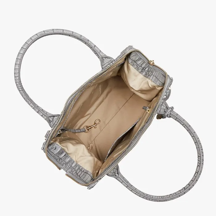 Women Brahmin Satchels Small Caroline Fairest Grey Tetra