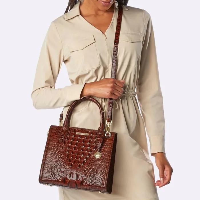 Women Brahmin Satchels Small Caroline Fairest Grey Tetra