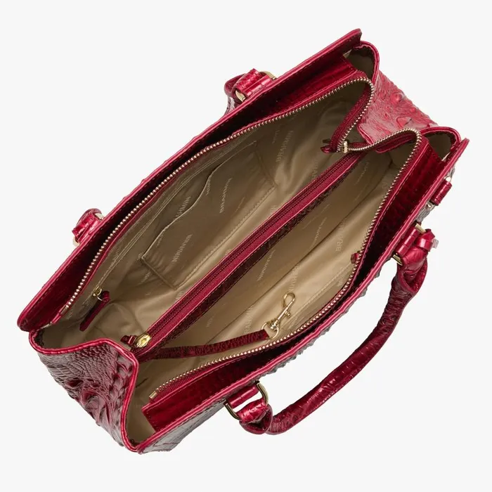 Women Brahmin Satchels Small Finley Merlot Ombre Melbourne