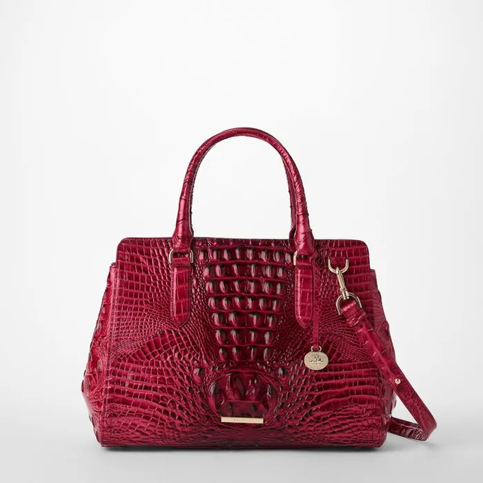 Women Brahmin Satchels Small Finley Merlot Ombre Melbourne