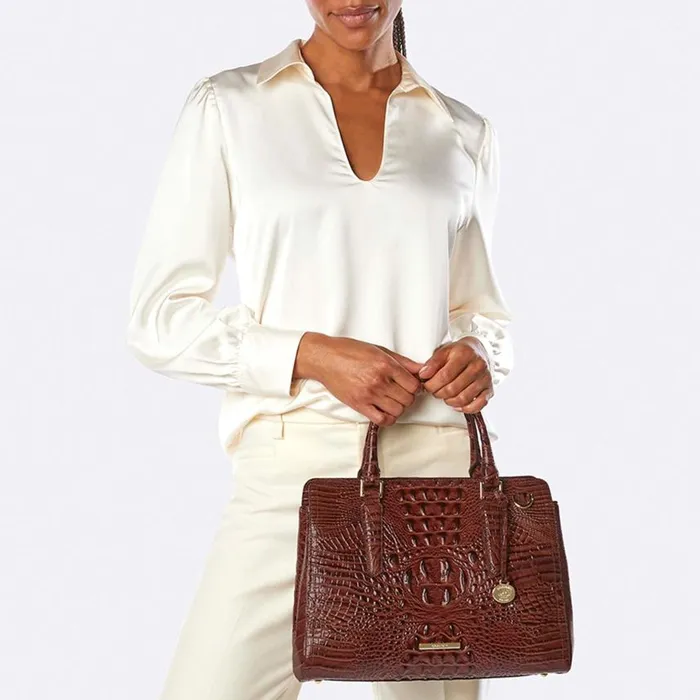 Women Brahmin Satchels Small Finley Merlot Ombre Melbourne