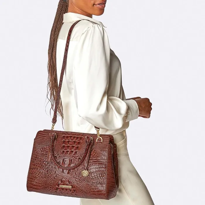 Women Brahmin Satchels Small Finley Merlot Ombre Melbourne