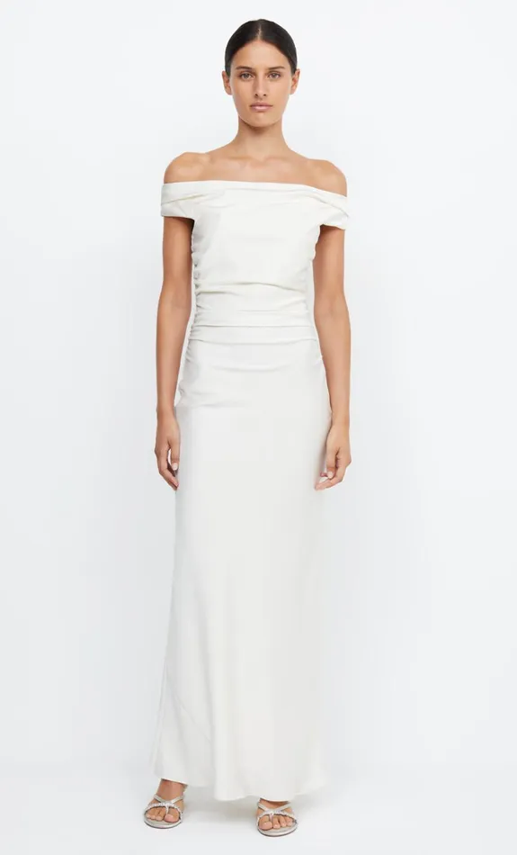 Women Brides Bec Bridge ETERNITY OFF SHOULDER MAXI Cream