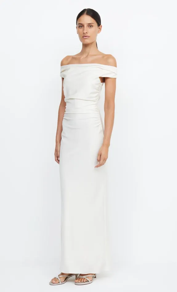 Women Brides Bec Bridge ETERNITY OFF SHOULDER MAXI Cream