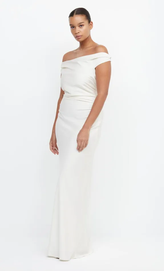 Women Brides Bec Bridge ETERNITY OFF SHOULDER MAXI Cream