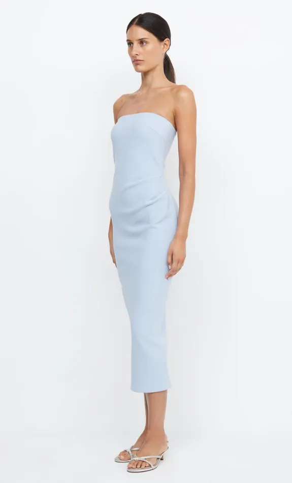 Women Bridesmaids Bec Bridge BE MINE STRAPLESS MIDI DRESS Dusty Blue