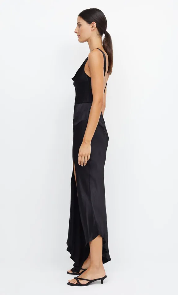 Women Bridesmaids Bec Bridge MOON DANCE COWL DRESS Black