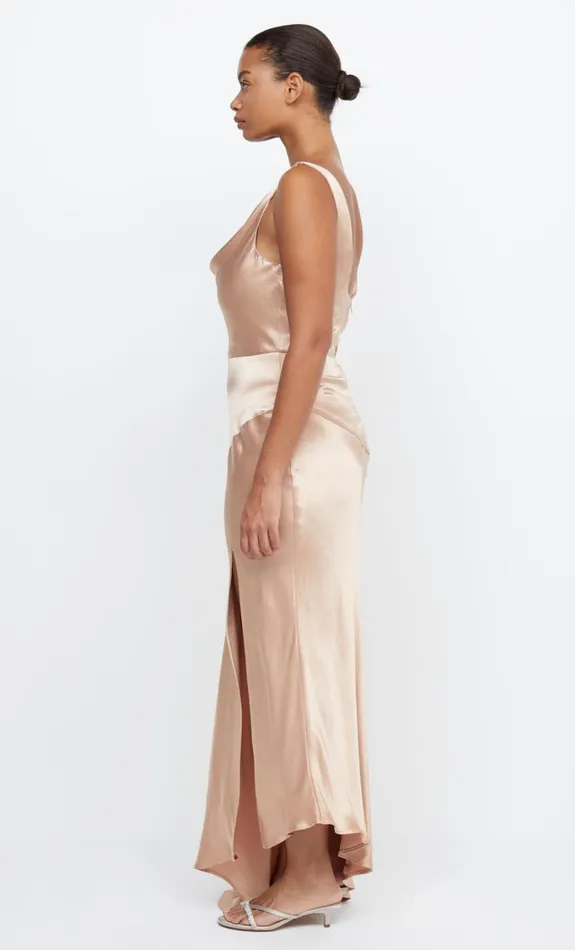 Women Bridesmaids Bec Bridge MOON DANCE COWL DRESS Rose Gold