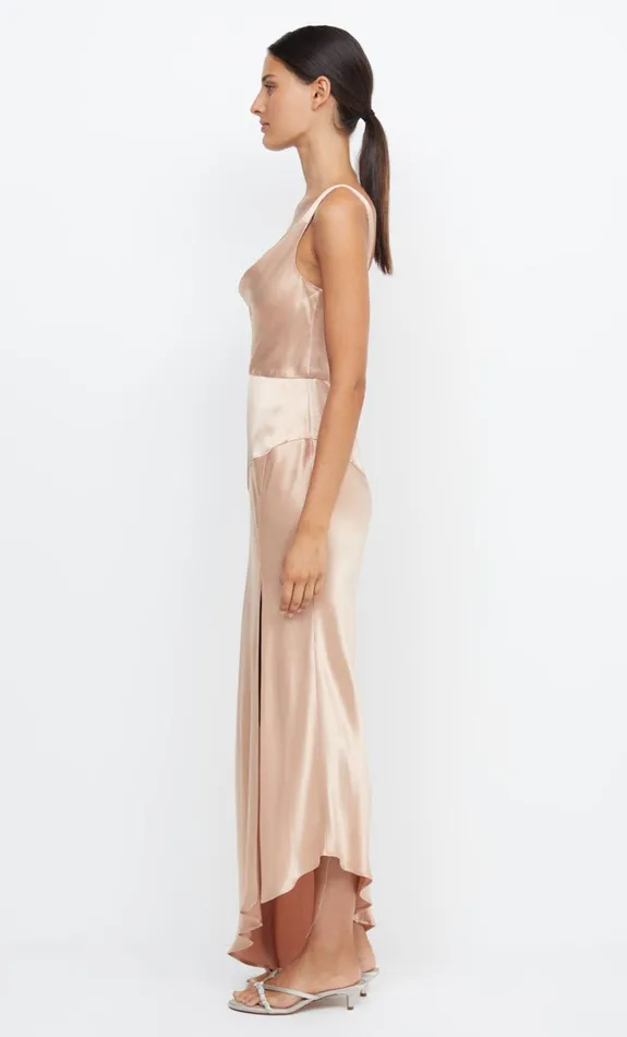 Women Bridesmaids Bec Bridge MOON DANCE COWL DRESS Rose Gold