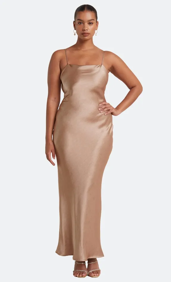 Women Bridesmaids Bec Bridge THE DREAMER TIE DRESS Golden