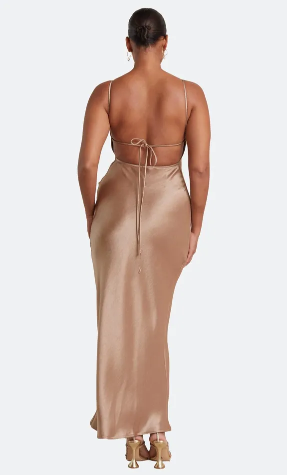 Women Bridesmaids Bec Bridge THE DREAMER TIE DRESS Golden