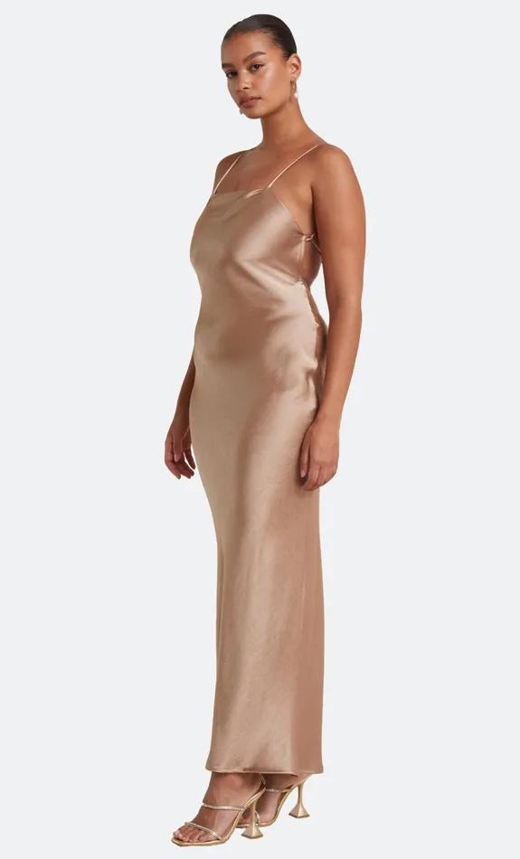 Women Bridesmaids Bec Bridge THE DREAMER TIE DRESS Golden