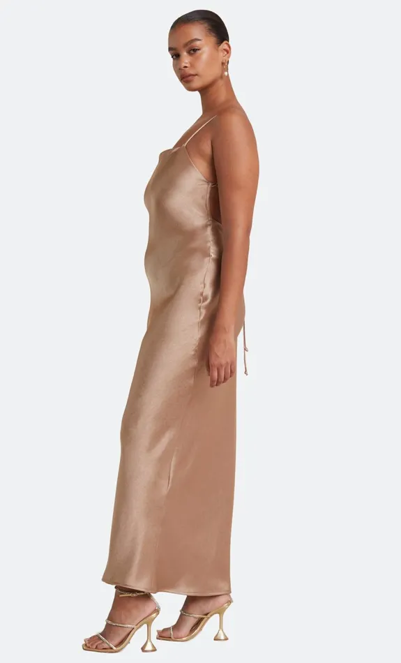 Women Bridesmaids Bec Bridge THE DREAMER TIE DRESS Golden