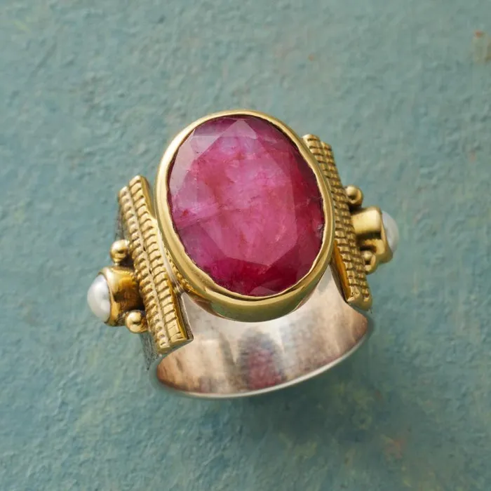 Women Butterfly Ruby Ring Sundance Catalog Rings