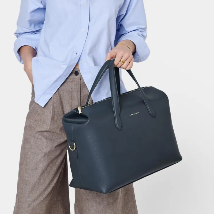 Women Cabin Bags and Suitcases Katie Loxton Milan Slate Blue Cabin Bag 8211 Vegan Leather