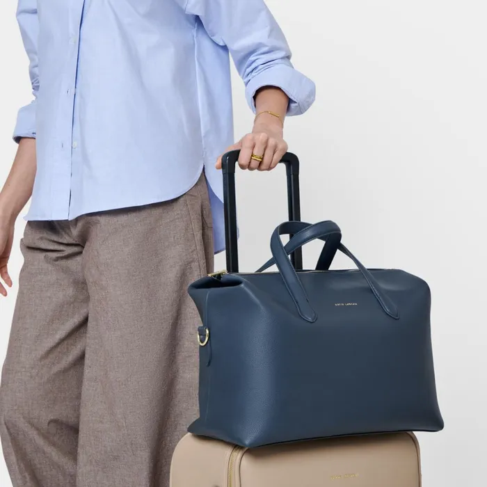 Women Cabin Bags and Suitcases Katie Loxton Milan Slate Blue Cabin Bag 8211 Vegan Leather