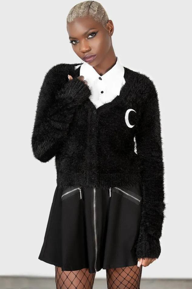 Women Cardigans Killstar Crescent Knit Cardigan