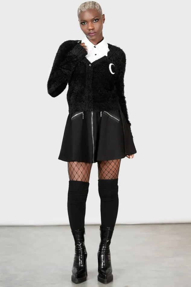 Women Cardigans Killstar Crescent Knit Cardigan