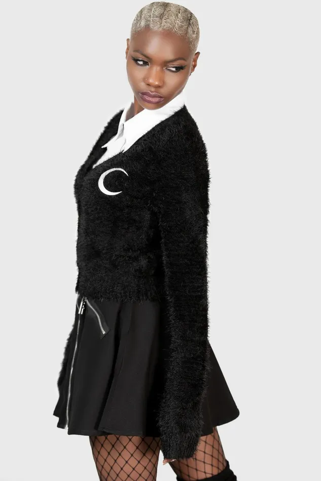 Women Cardigans Killstar Crescent Knit Cardigan