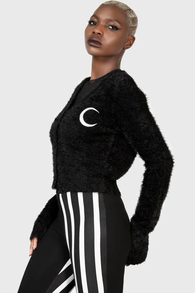 Women Cardigans Killstar Crescent Knit Cardigan