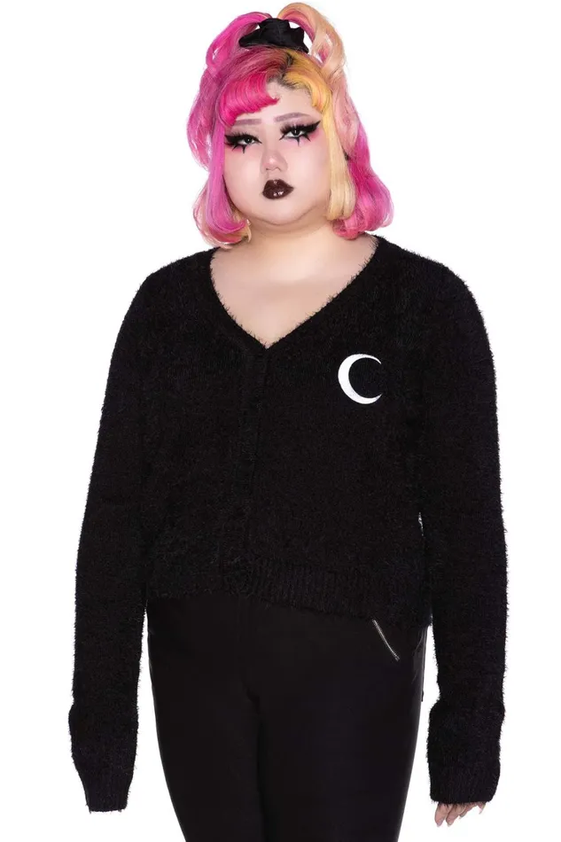 Women Cardigans Killstar Crescent Knit Cardigan