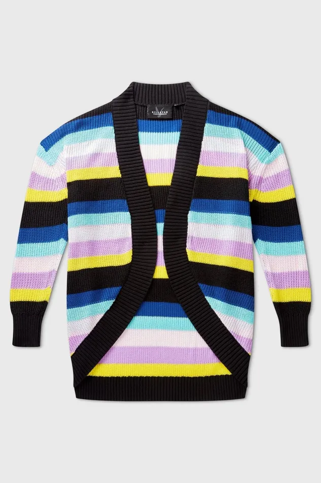 Women Cardigans Killstar Neon Rainbow Cardigan