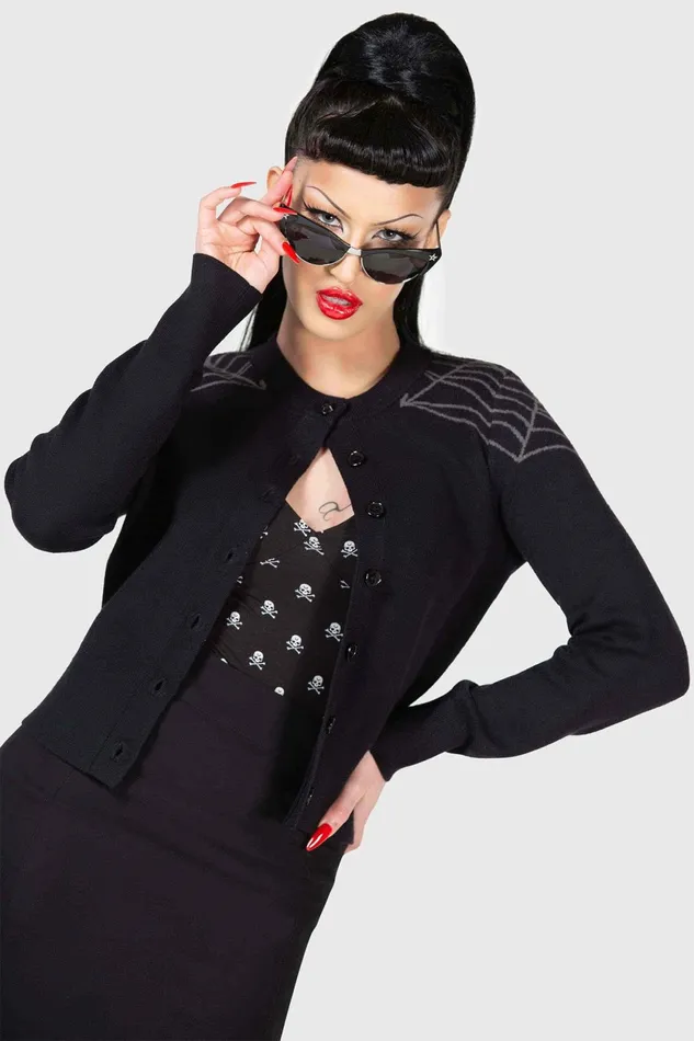 Women Cardigans Killstar Web With It Cardigan