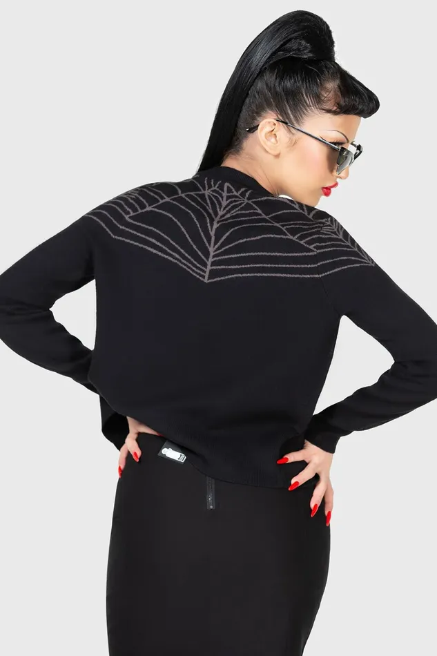 Women Cardigans Killstar Web With It Cardigan