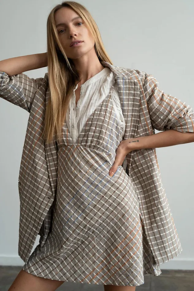 Women Casual Dresses Free People Better Together Set Taupe Combo