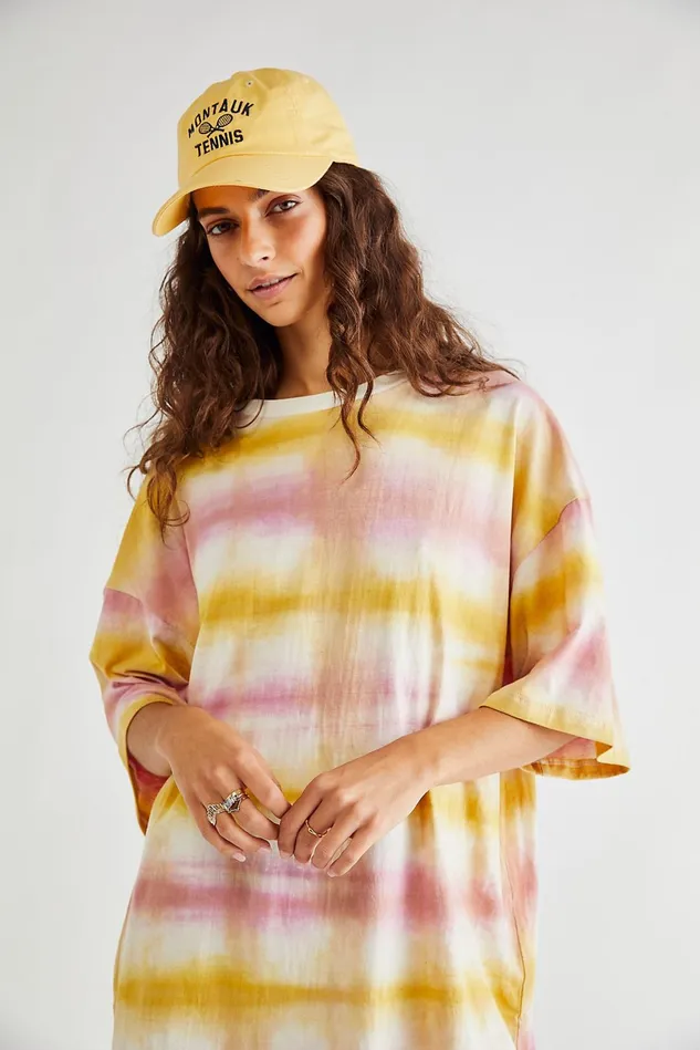 Women Casual Dresses Free People Lavanda Dress Yellow Plaid Pink