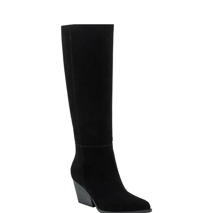 Women Challi Pointy Toe Boot Black Suede Marc Fisher Boots