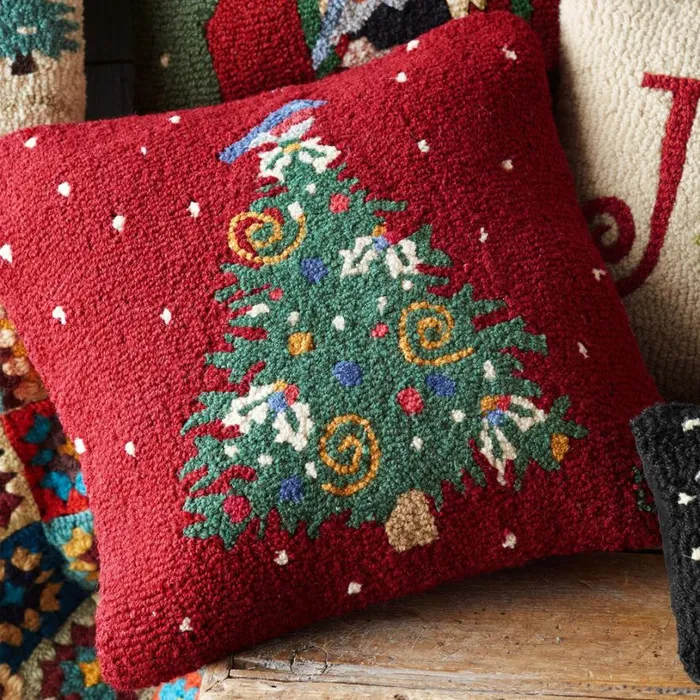 Women Christmas Cheer Pillow Sundance Catalog Decor