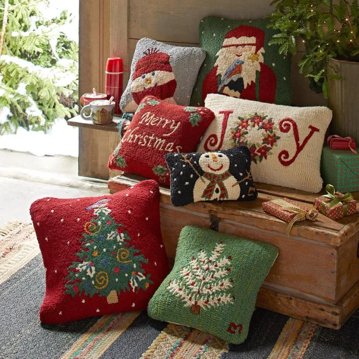 Women Christmas Cheer Pillow Sundance Catalog Decor